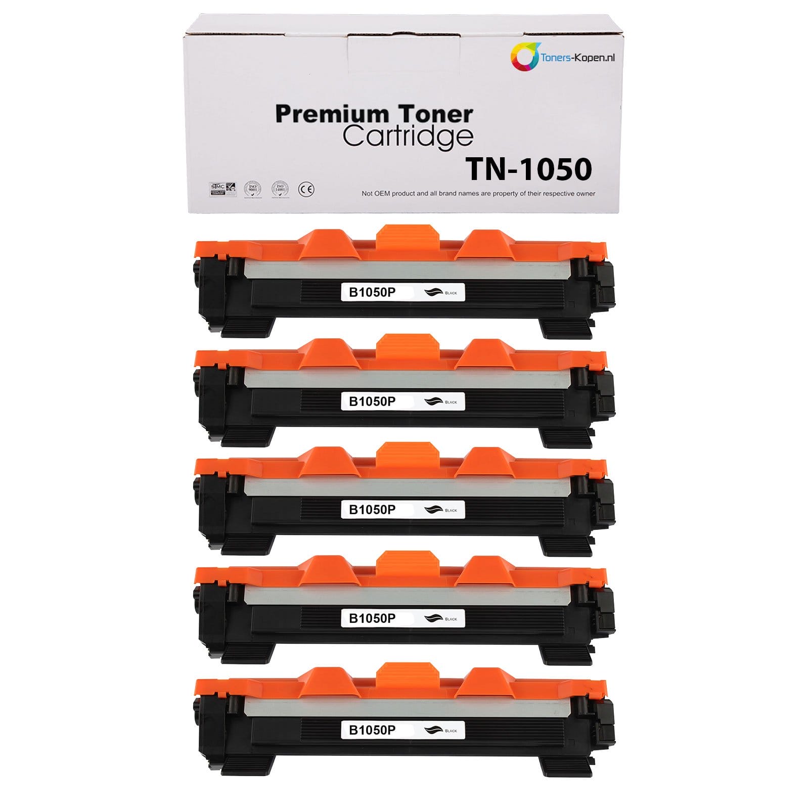 Huismerk Set van 5x Brother TN-1050 Compatibele Toners - ...
