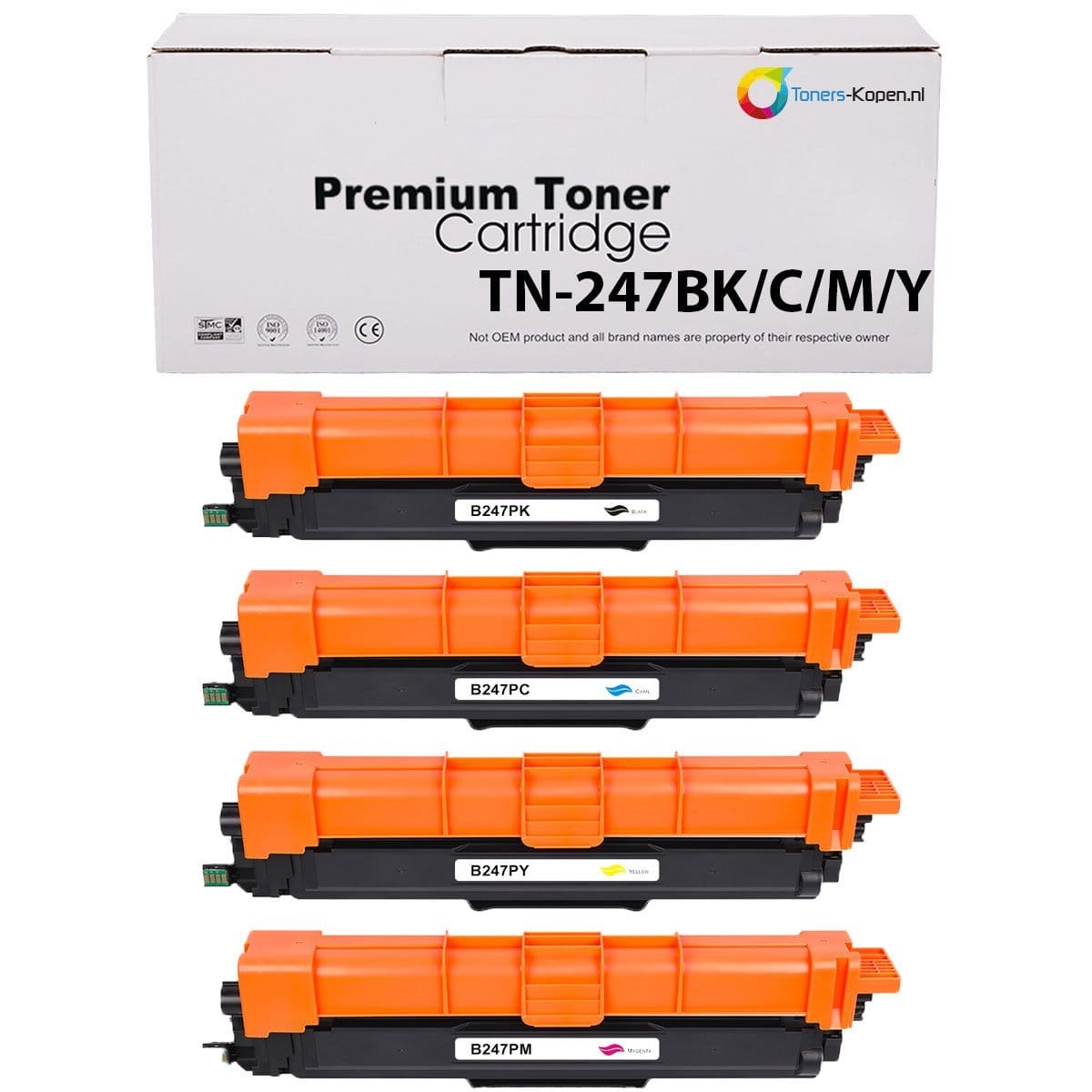 Huismerk Set van 4 Brother TN-243CMYK Toner Cartridges