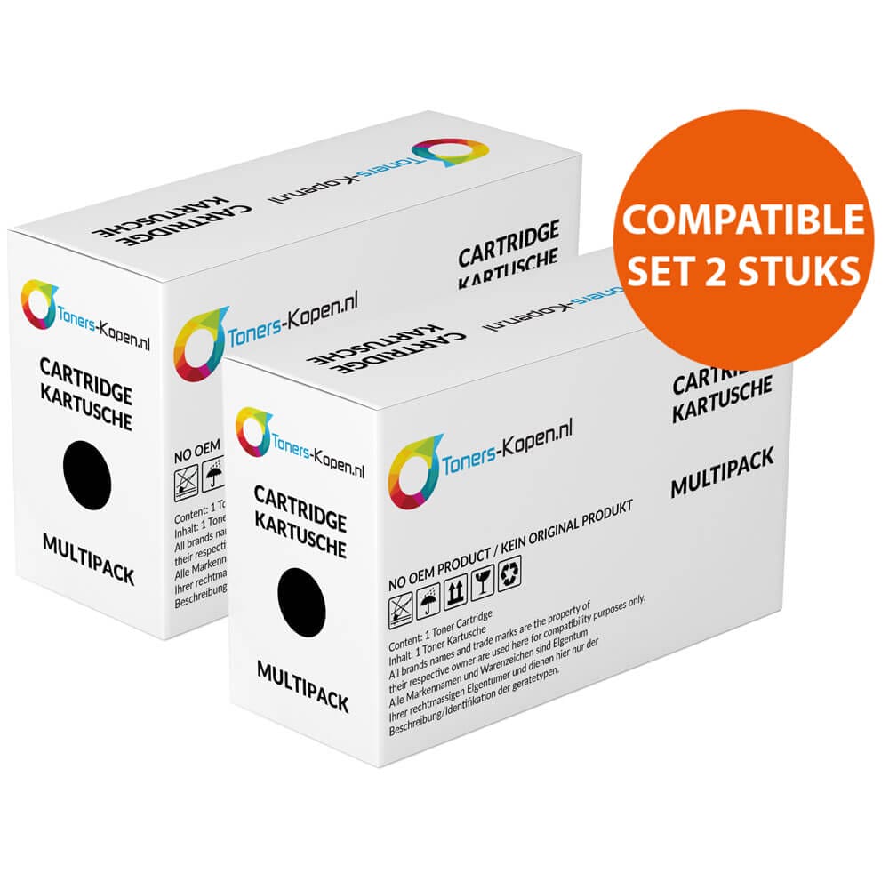 Huismerk 2x Brother TN-241BK zwart toner cartridge set