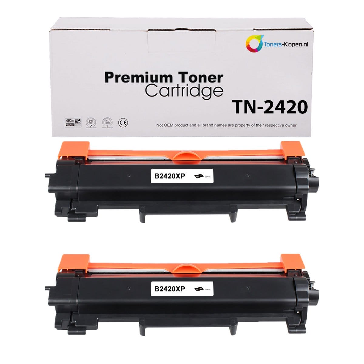 Huismerk Brother TN-2410 TN-2420 Toner - 2x zwart - 60...