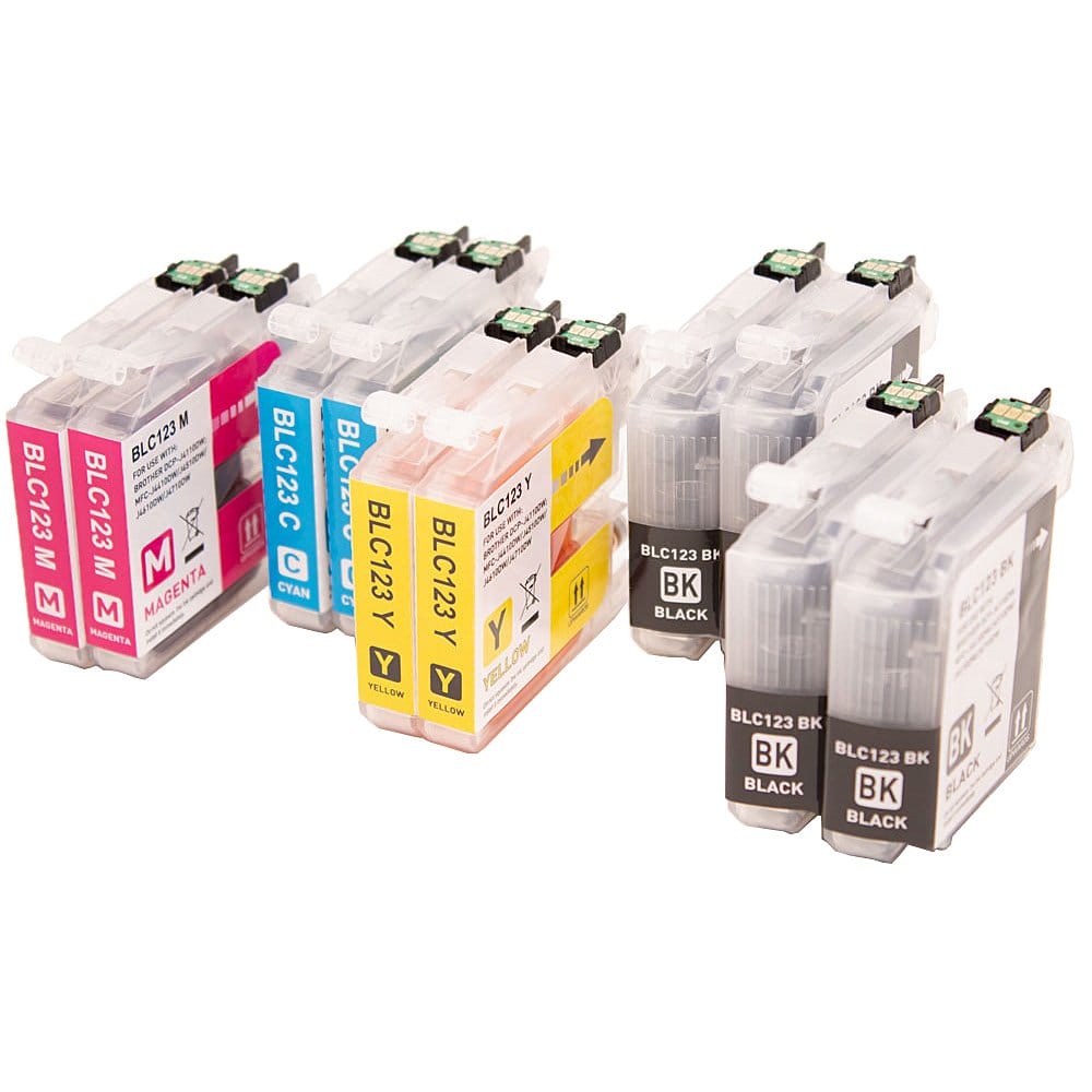 Huismerk Brother inktcartridge LC123 set 10x