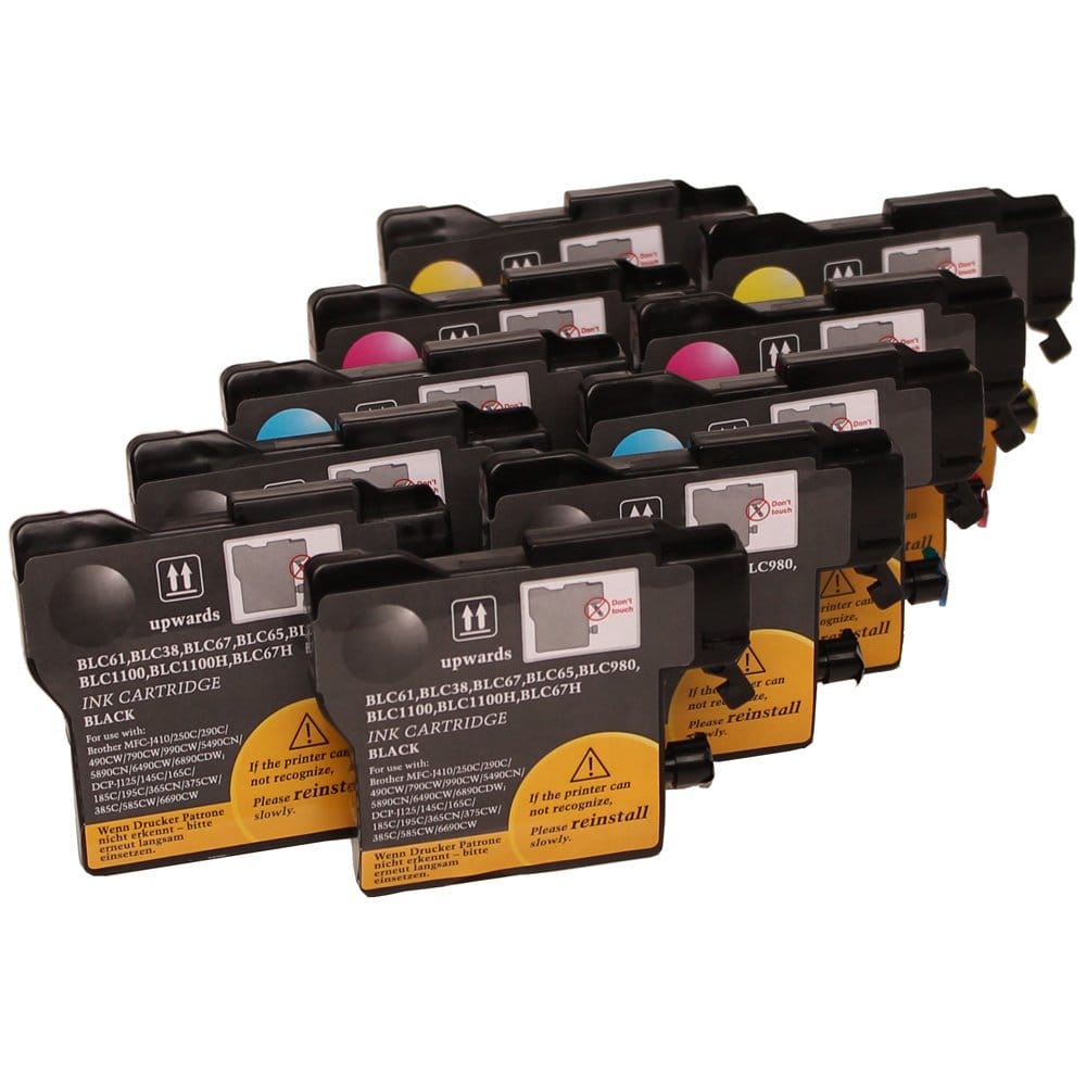 Huismerk Brother inktcartridge LC980 set 10x