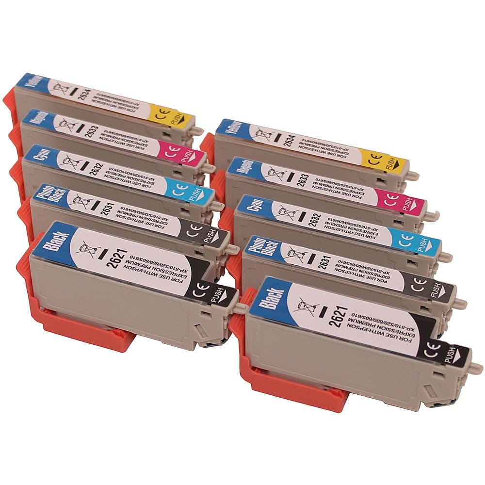 Huismerk Epson inktcartridge 26XL set 10x