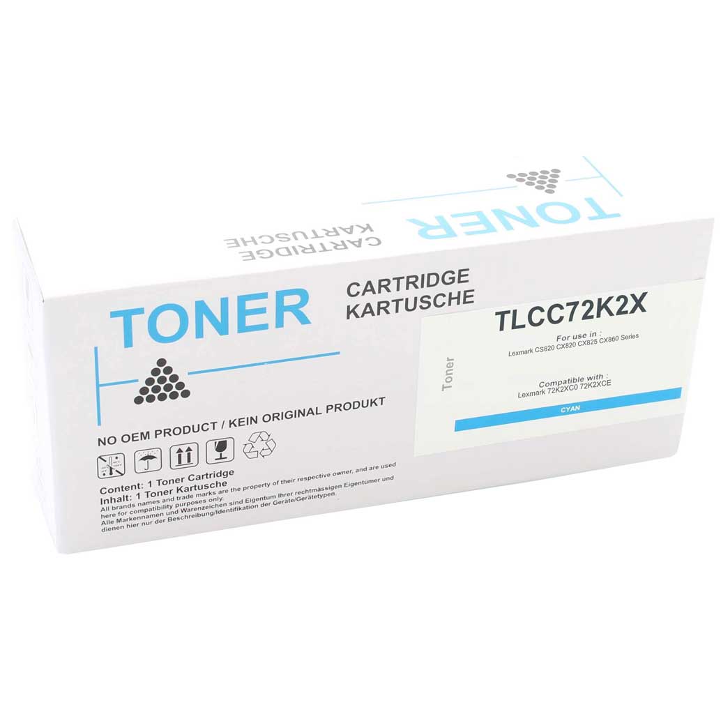 Lexmark toner 72K2XC0 cyaan