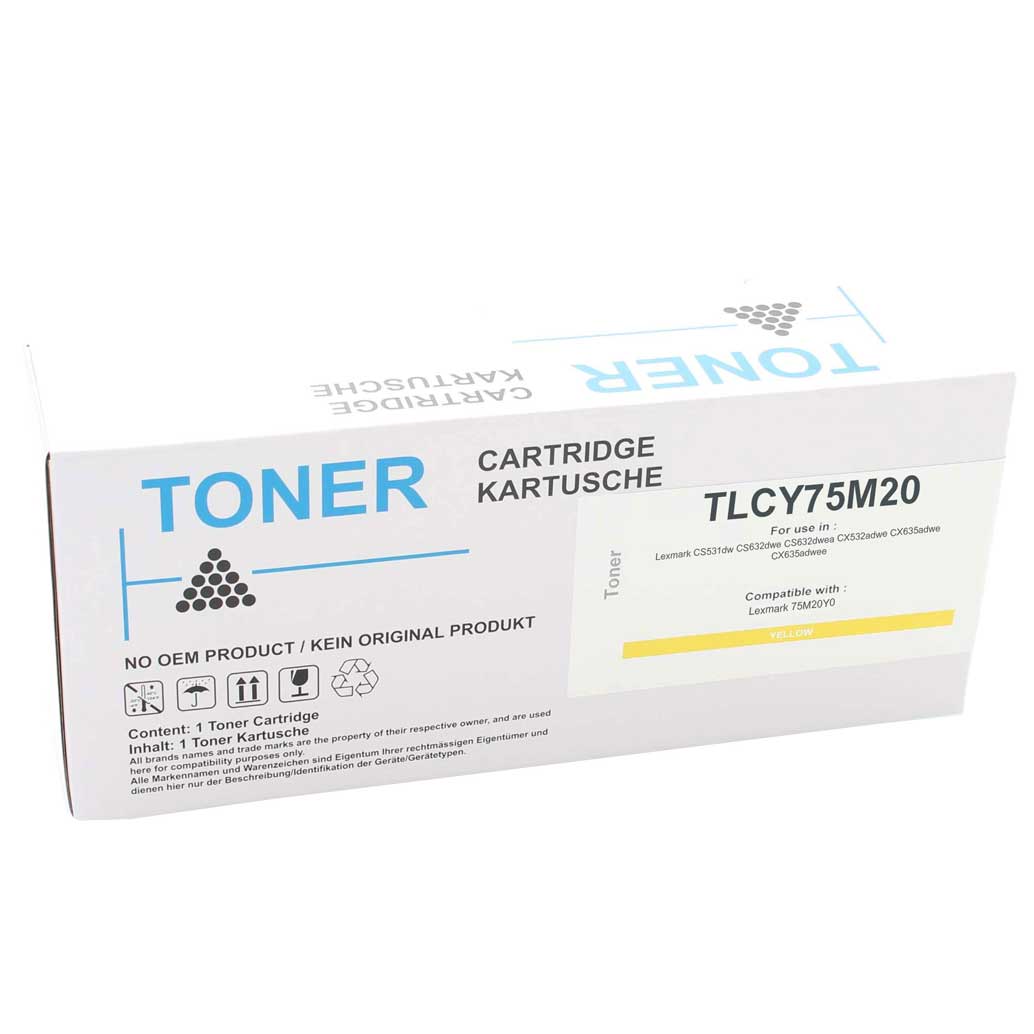 Lexmark toner 75M20Y0 geel