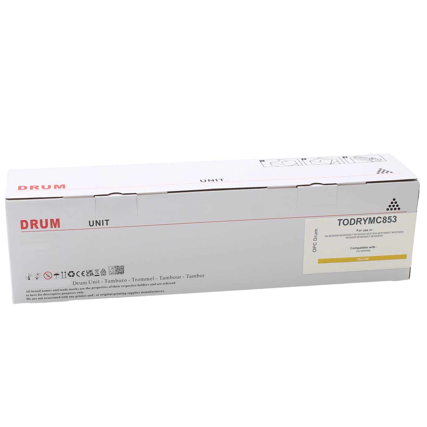 Huismerk Oki drum 44844469 geel