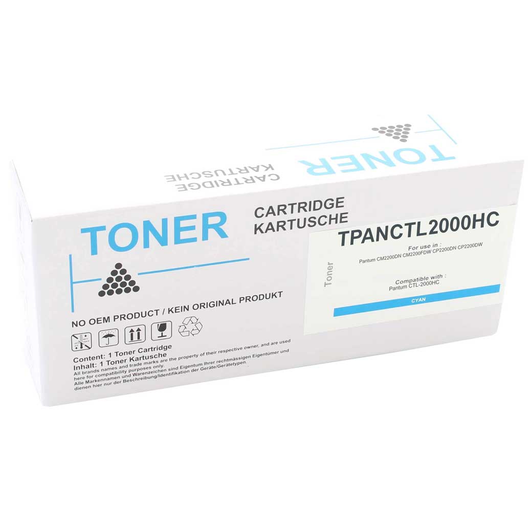 Huismerk Panasonic toner TPANCTL2000H cyaan